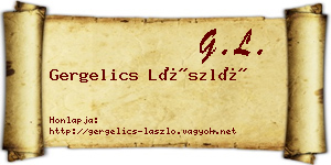 Gergelics László névjegykártya