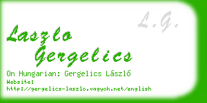 laszlo gergelics business card